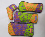 Scotty Cameron Lime Orange Purple Crown Patchwork Headcover (4 Set)